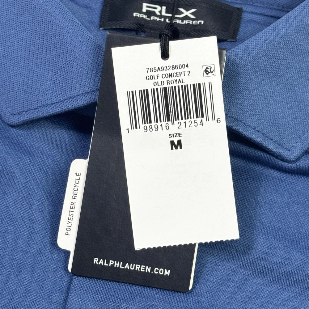 RLX Ralph Lauren Polo Shirt Mens M Blue Short Sleeve Polyester Moisture Wicking - Picture 5 of 13